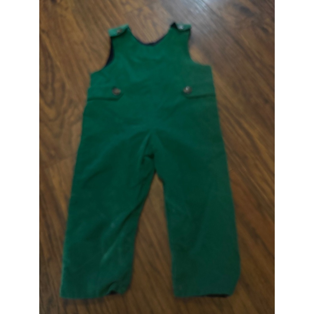 The Beaufort Bonnet Company Green Corduroy Longall Overalls TBBC 18-24 Months